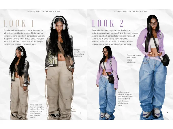 Alpha TIFFANY STREETWEAR LOOKBOOK 1 & 2 by simsfinds - The Sims 4 custom content