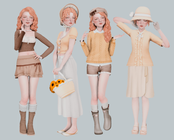 Maxis Match Sweet Allure kit looks so nice Feel spring vibes from it sinitza by simsfinds - The Sims 4 Custom Content