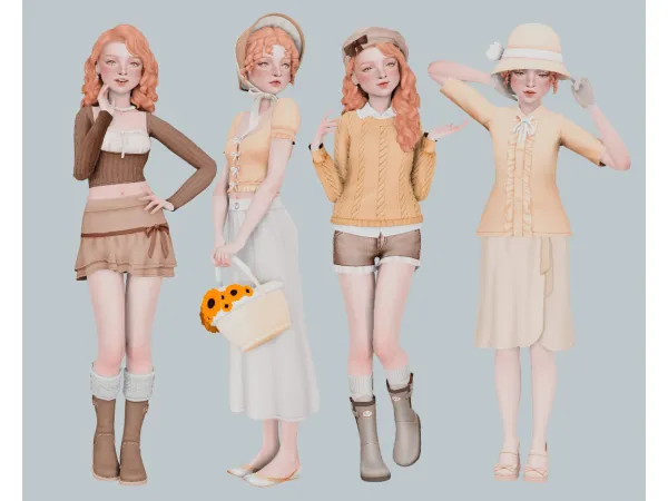 Maxis Match Sweet Allure kit looks so nice Feel spring vibes from it sinitza by ptiza - The Sims 4 Custom Content