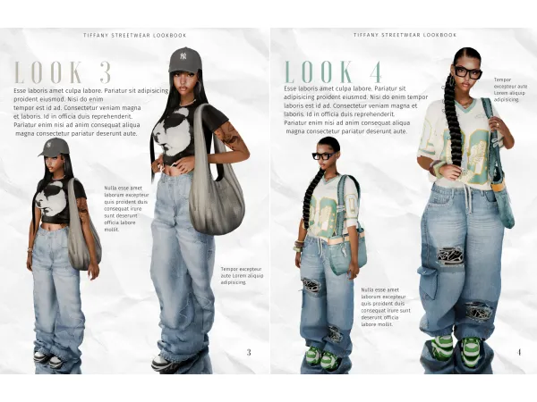 Alpha tiffany streetwear lookbook 2 & 3 by simsfinds - The Sims 4 custom content