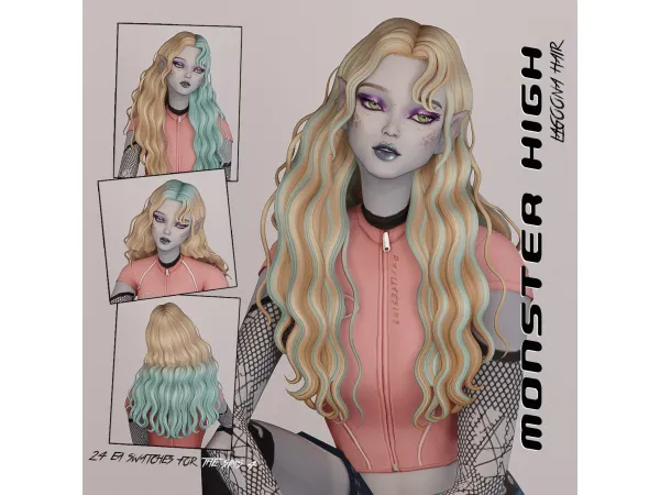 Maxis Match MONSTER HIGH SET Lagoona by daylifesims - The Sims 4 Custom Content