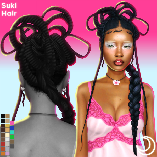 Maxis Match SUKI HAIR by simsfinds - The Sims 4 Custom Content