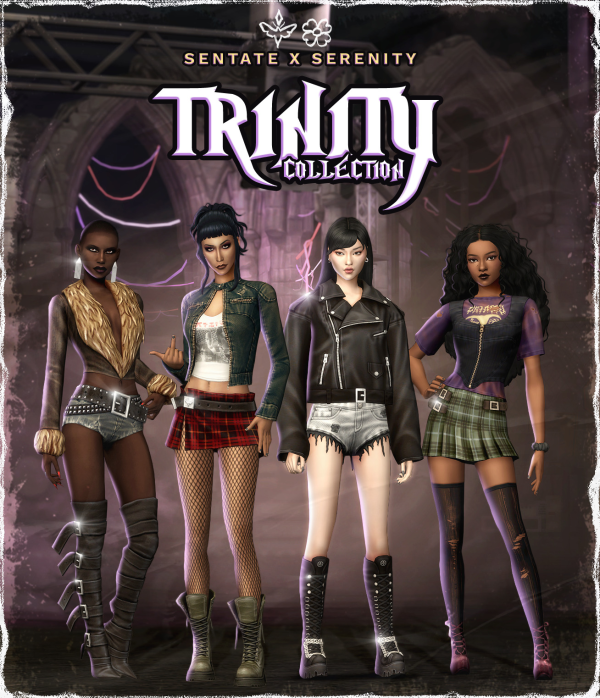 Maxis Match Sentate X Serenity The Trinity Collection by simsfinds - The Sims 4 Custom Content