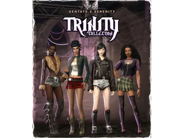 Maxis Match Sentate X Serenity The Trinity Collection - The Sims 4 Custom Content