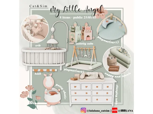 Mix My Liitle Angel Set by lalalana - The Sims 4 Custom Content