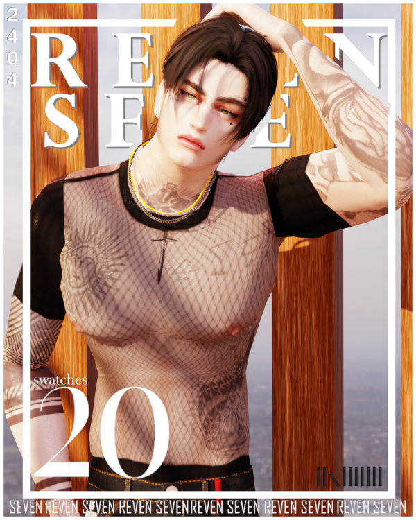Mix See Through Fishnet Mesh Undershirt by simsfinds - The Sims 4 Custom Content