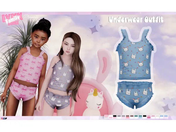 Alpha Underwear Outfit Child by lynxsimzfamily - The Sims 4 Custom Content