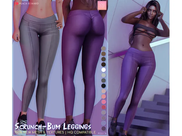 PEACH | Scrunch-bum Leggings by v