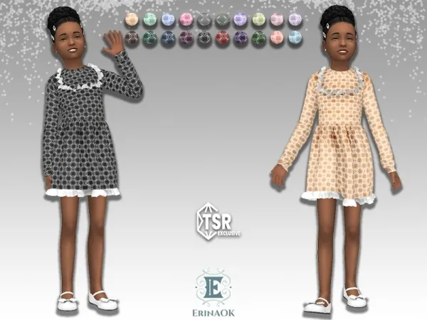 Mix erinaok girls dress 021225 by KeyCamz - The Sims 4 Custom Content