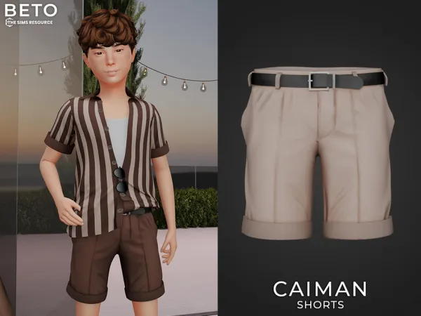 Alpha Caiman (Shorts Child) by Beto_ae0 - The Sims 4 Custom Content