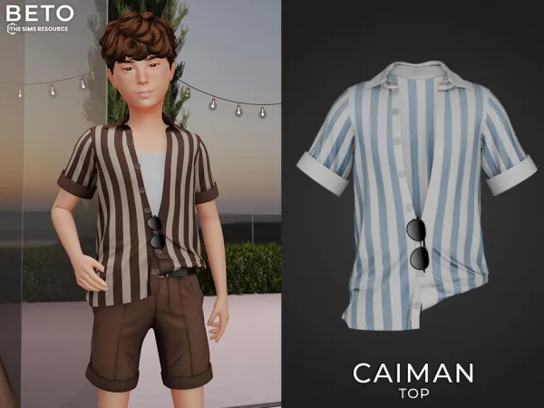 Alpha Caiman (Top Child) by Beto_ae0 - The Sims 4 Custom Content