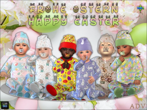 Mix easter outfits for infants by artedellavita_mabra - The Sims 4 Custom Content