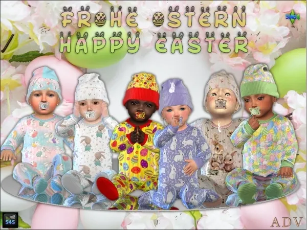 Mix easter outfits for infants - The Sims 4 Custom Content