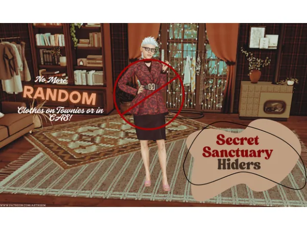 Mix Secret Sanctuary CAS Hiders by astrisim - The Sims 4 Custom Content
