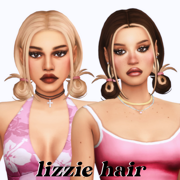 Maxis Match Lizzie Hair by simsfinds - The Sims 4 Custom Content