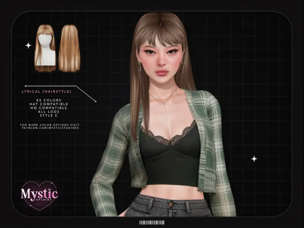 Alpha Lyrical (Hairstyle) Style C by thesimsresource - The Sims 4 Custom Content