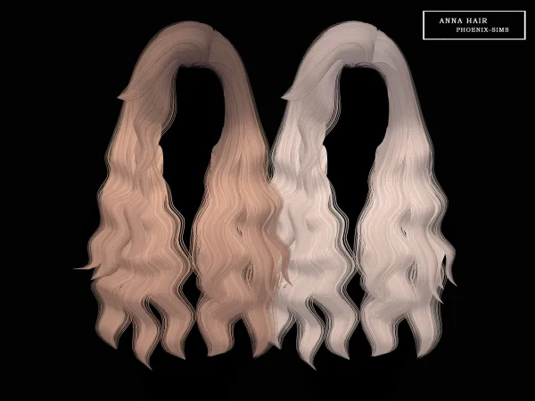 Alpha Anna Hair by phoenixsims4 - The Sims 4 Custom Content