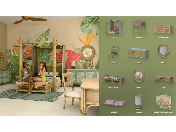 Maxis Match BAHAMAS BEDROOM PART 2 ModCo Studios by modcollective - The Sims 4 Custom Content