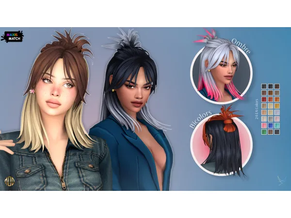 Maxis Match CHLOE HAIRSTYLE by modcollective - The Sims 4 Custom Content