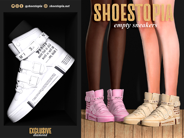 Alpha Shoestopia Empty Sneakers by shoestopia - The Sims 4 Custom Content