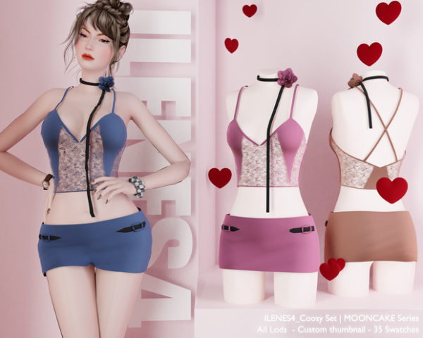 Mix ILN Coosy Set by ilenes4 - The Sims 4 Custom Content