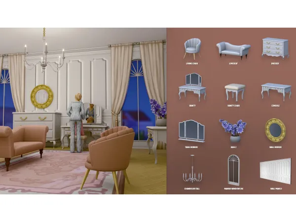 Maxis Match LE JARDIN BEDROOM PART 2 ModCo Studios by modcollective - The Sims 4 Custom Content