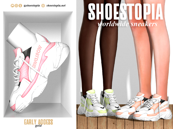 Alpha Shoestopia Worldwide Sneakers by shoestopia - The Sims 4 Custom Content