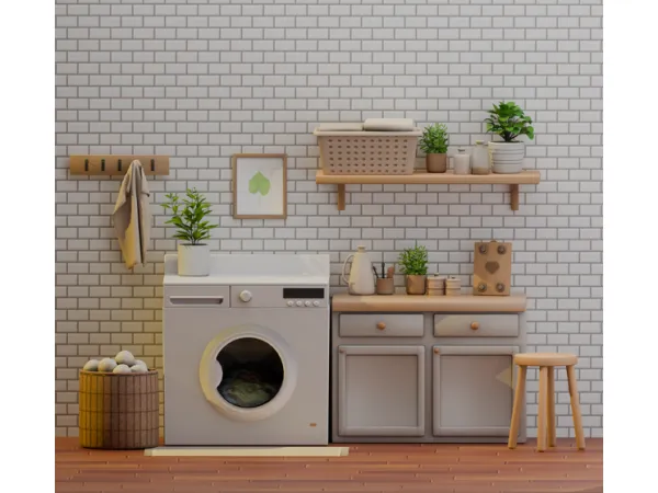 Wash n' Fold Set by SnootySims