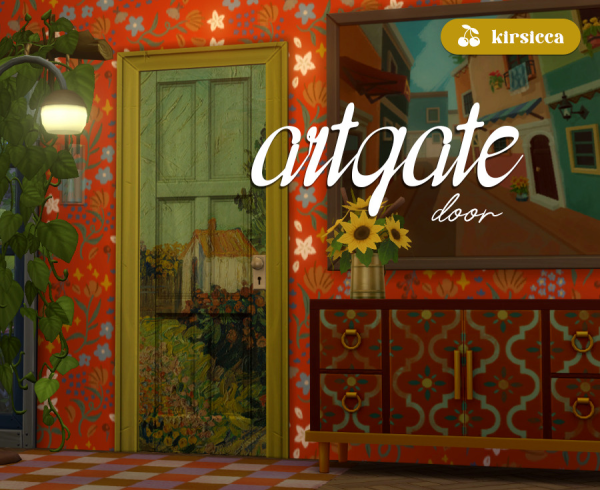 Mix ARTGATE DOOR by simsfinds - The Sims 4 Custom Content