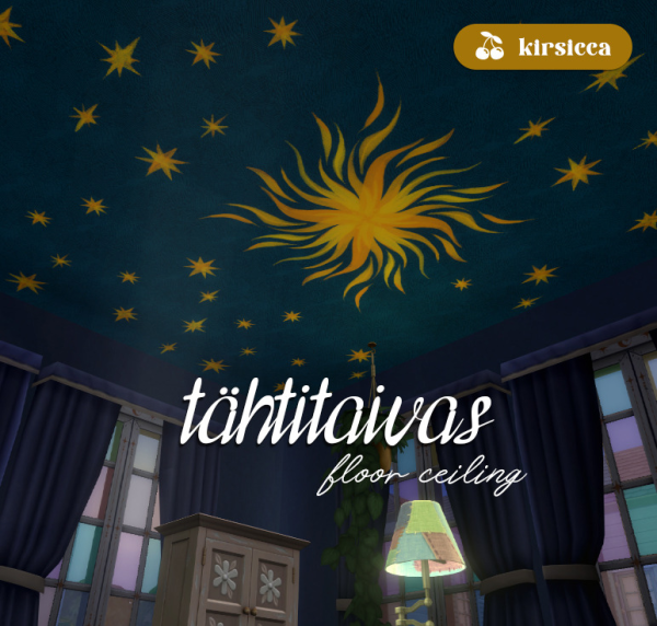 Mix tähtitaivas floor ceiling by simsfinds - The Sims 4 Custom Content