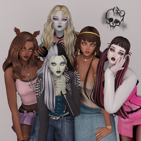 Mix MONSTER HIGH LOOKBOOK SIMS DOWNLOAD by simsfinds - The Sims 4 Custom Content