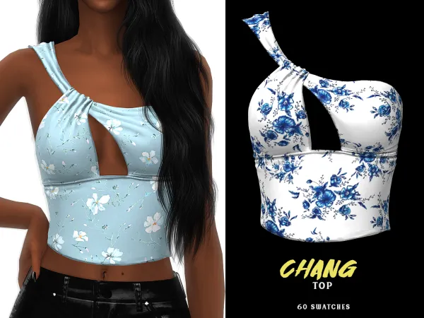 Alpha Chang Top by grafity-cc - The Sims 4 Custom Content