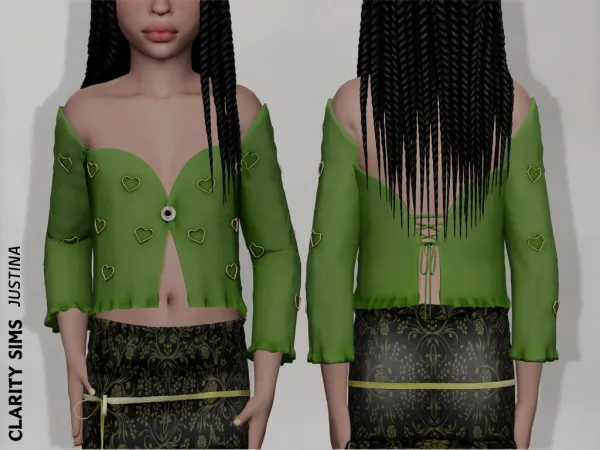 Mix Justina Shirt Child by clarity-sims - The Sims 4 Custom Content
