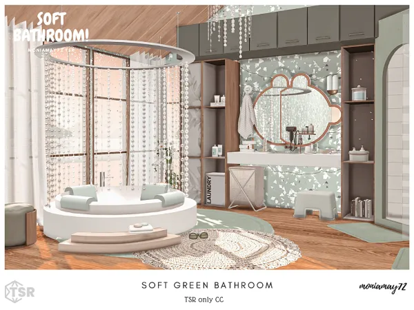 Mix Soft Green Bathroom - The Sims 4 Custom Content