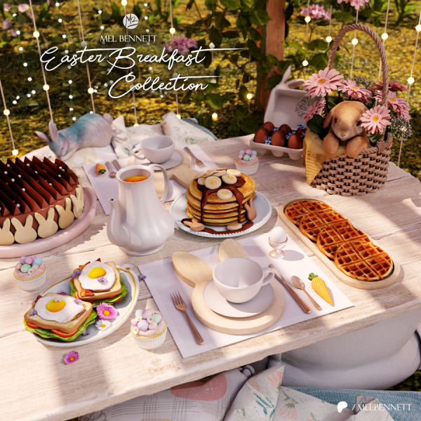 Mix Easter Breakfast Collection by melbennett - The Sims 4 Custom Content