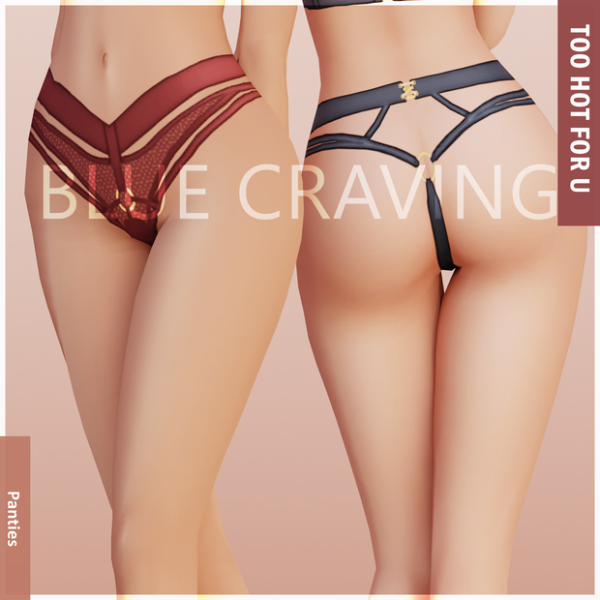 Maxis Match Blue Craving Straps Panties by bluecraving - The Sims 4 Custom Content