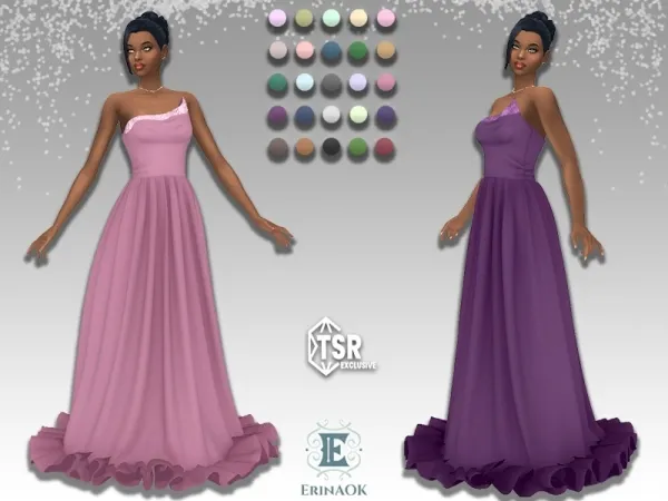 Mix erinaok womens gown 041125 by KeyCamz - The Sims 4 Custom Content