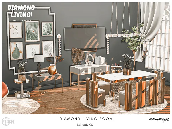 Mix Diamond Living Room - The Sims 4 Custom Content