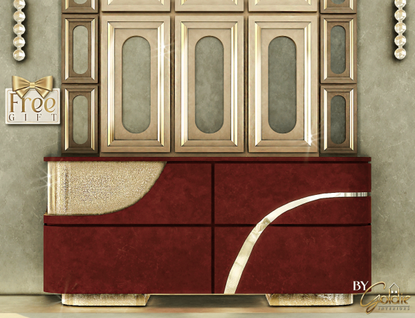 Alpha luxury console table by goldie_s4 - The Sims 4 Custom Content