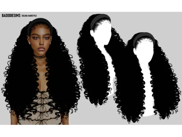 Alpha SELENA HAIRSTYLE ACCESSORY by simsfinds - The Sims 4 Custom Content