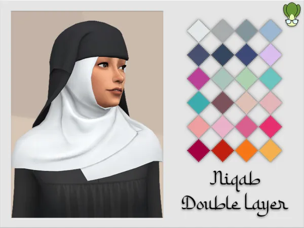 Maxis Match Niqab Double Layer 2 by kapakijo - The Sims 4 Custom Content