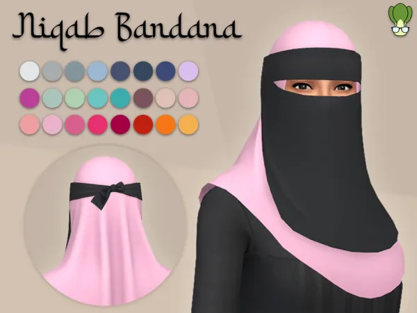 Maxis Match Niqab Bandana 4 by thesimsresource - The Sims 4 Custom Content