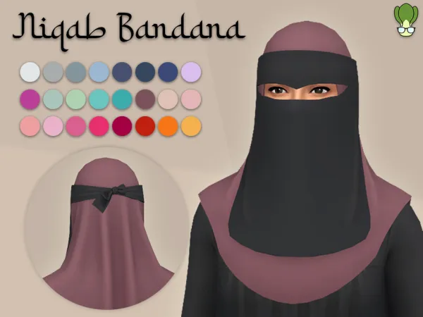 Maxis Match Niqab Bandana 5 by kapakijo - The Sims 4 Custom Content