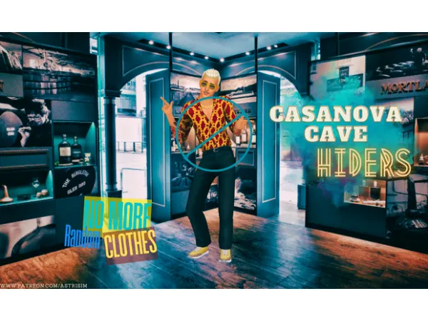 Mix Casanova Cave CAS Hiders by astrisim - The Sims 4 Custom Content