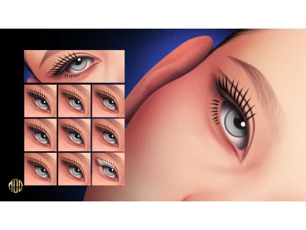 Maxis Match Full Natural 2D Eyelashes MC08 by Cosimetic - The Sims 4 Custom Content