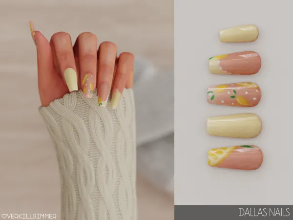 Alpha Dallas nails - The Sims 4 Custom Content