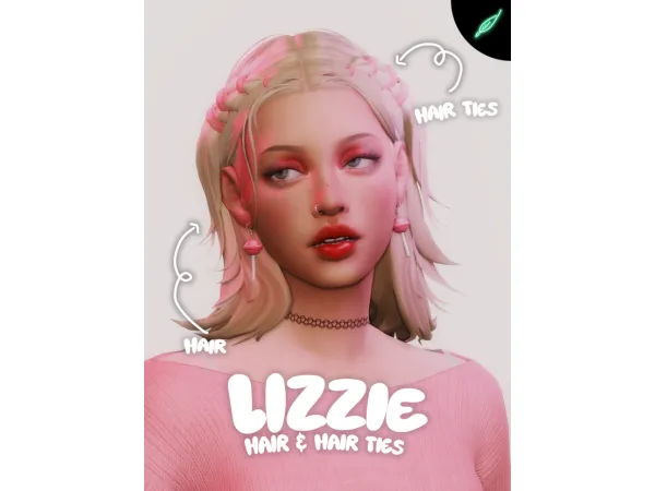 Maxis Match lizzie hair by thatonegreenleaf - The Sims 4 Custom Content