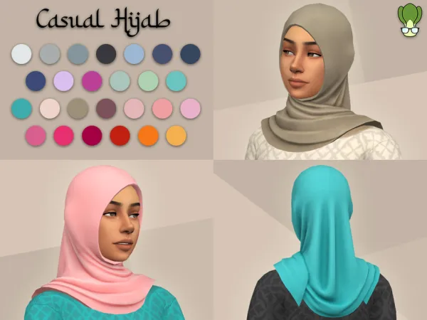 Maxis Match Casual Hijab 5 by kapakijo - The Sims 4 Custom Content