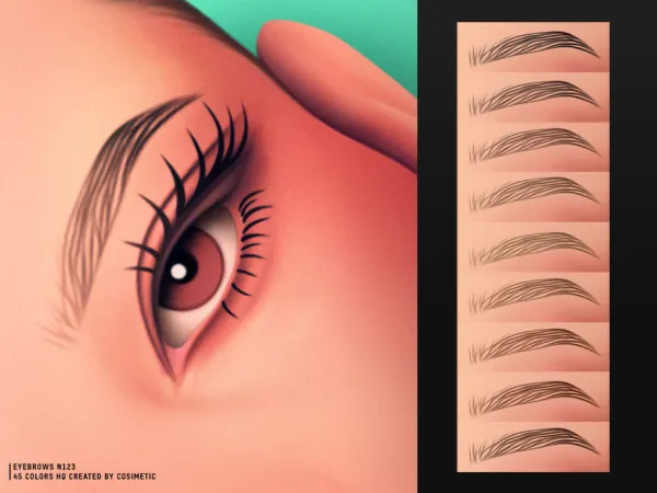 Maxis Match Eyebrows N123 by cosimetic - The Sims 4 Custom Content
