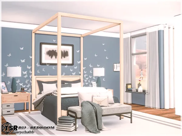 Mix B23 Bedroom by marychabb - The Sims 4 Custom Content